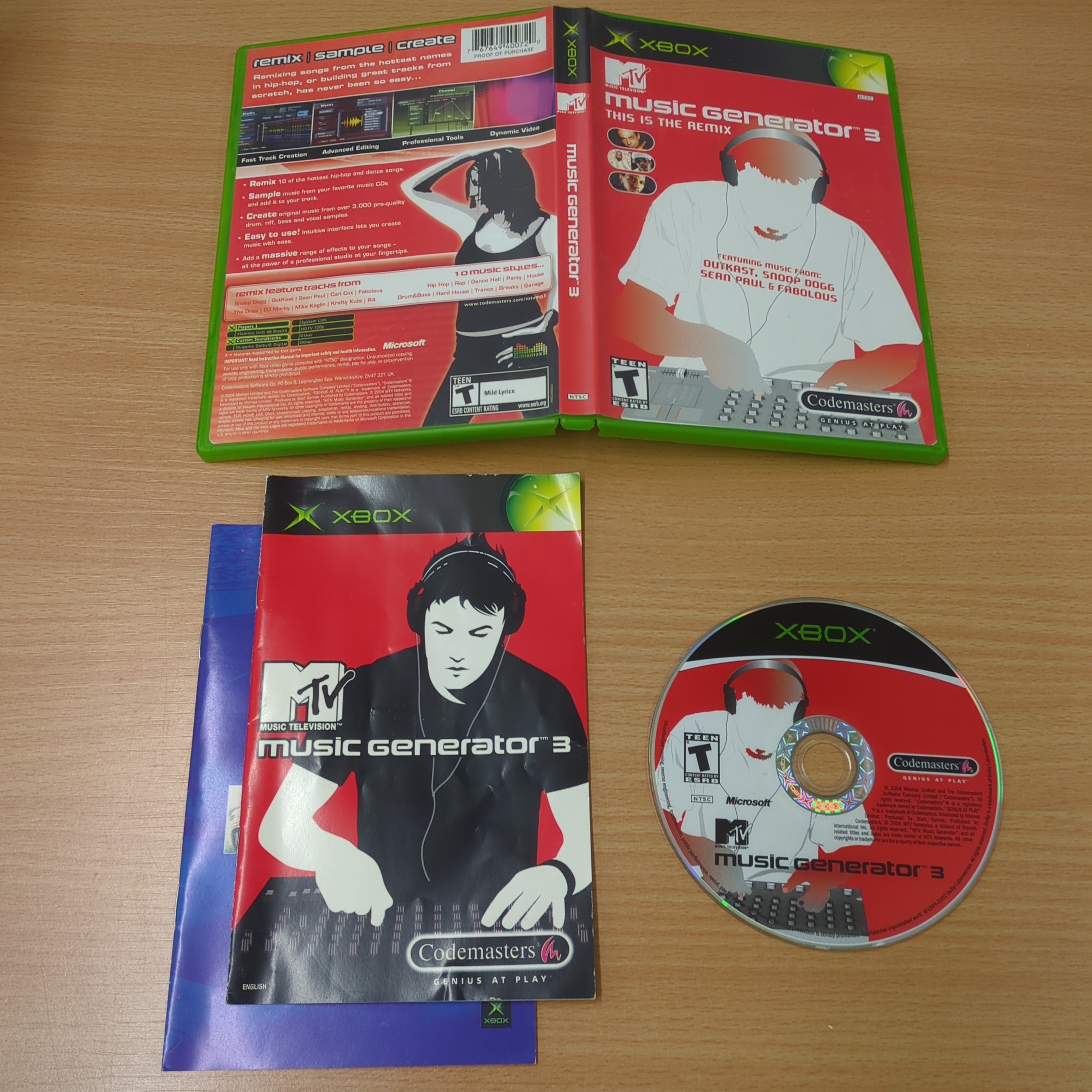 MTV Music Generator 3: This is the Remix original Xbox game MTV Music Generator 3: This is the Remix original Xbox game